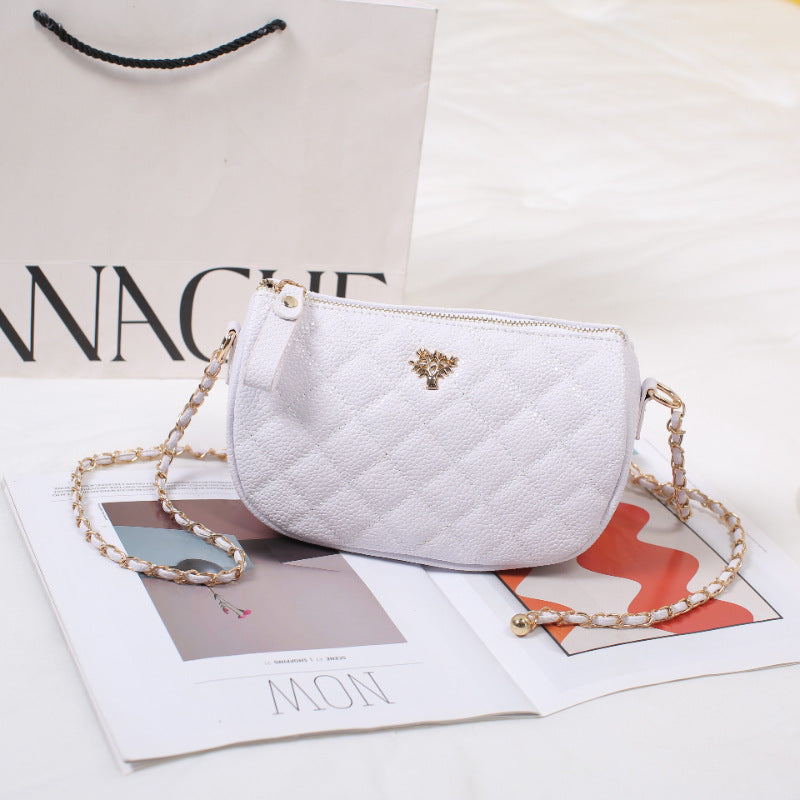 Spot caviar shoulder messenger bag diamond simple chain bag small fragrant style fashion casual high sense small square bag