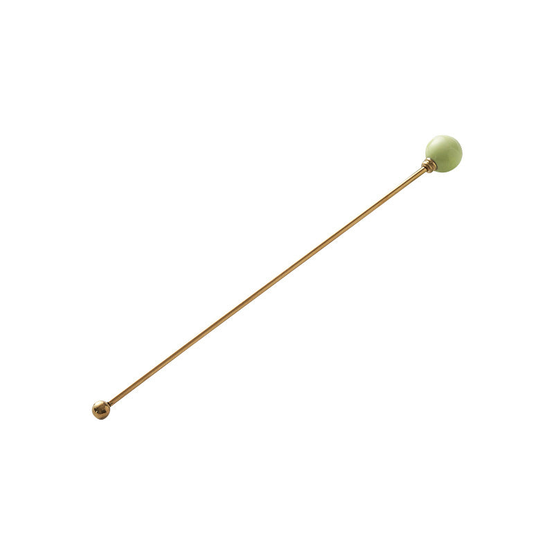 304 stainless steel tea & coffee stirring rods - multi-colored dessert picks - high-value ceramic handle milk frothing sticks - wholesale