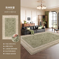 Green carpet living room retro style sofa coffee table floor mat waterproof and anti-fouling bedroom large area full bedside blanket