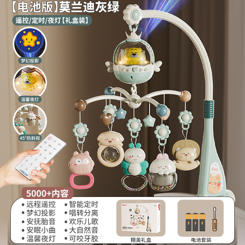 Newborn baby musical mobile, baby soothing hanging toys, rotating crib rattle, stroller mobile, 0-1 year, 3-6 months