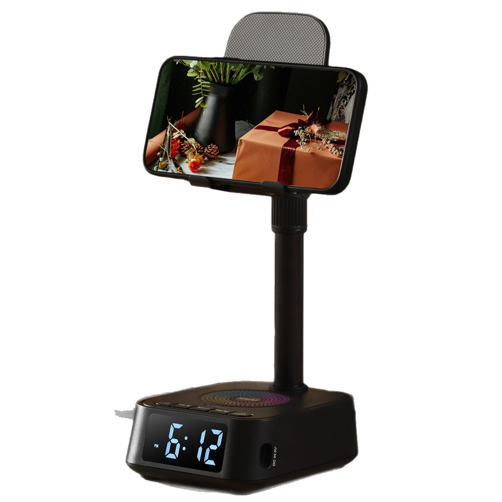 Longweishi q1 creative mobile phone holder smart home brand multi-function bluetooth speaker lazy holder three-in-one