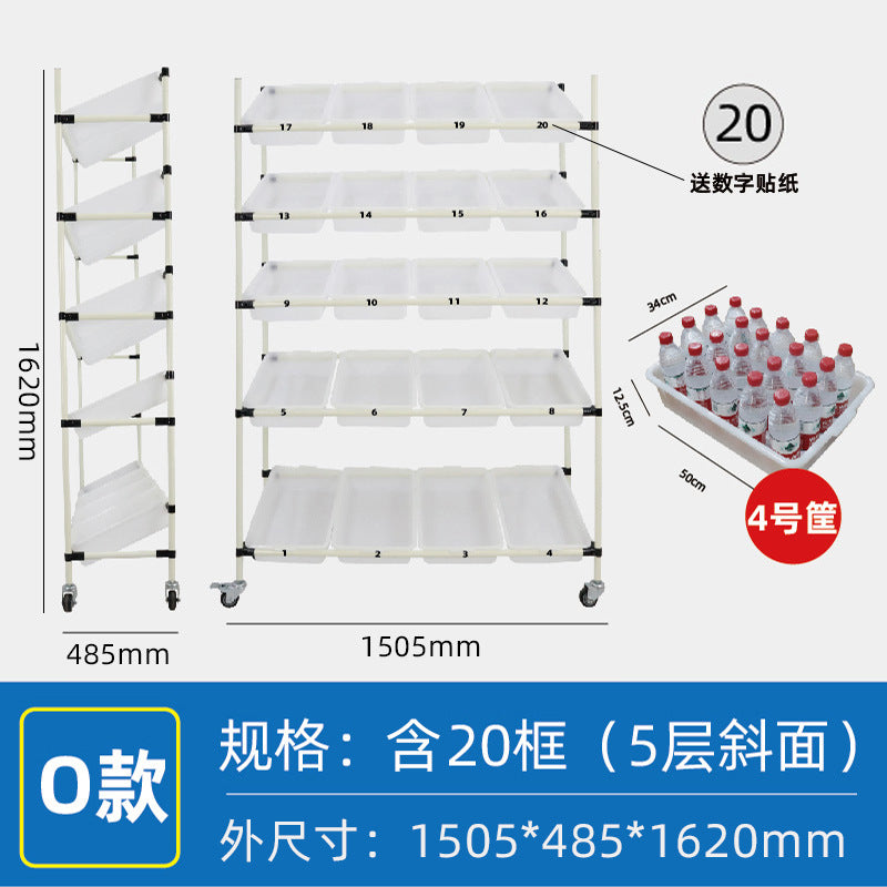 Mobile Shelf Wholesale Warehouse E-commerce Sorting Truck Wire Bar Picker Truck Silent Wheel Plastic Basket Wire Bar Truck Trolley
