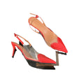 Pointed-toe stiletto sandals for women, 2026 heart-patterned patent leather, transparent open-back, single-strap buckle high heels, wholesale summer quick return