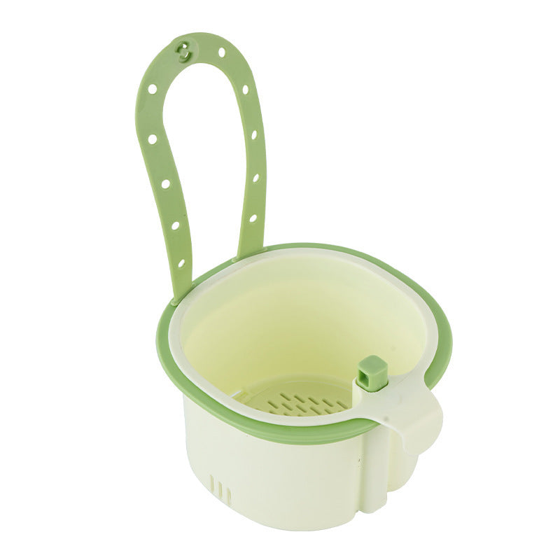 Hanging sink drain basket kitchen table leftovers filter fruit cleaning drain hanging basket storage basket
