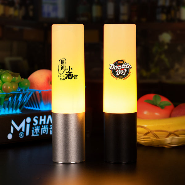 LED charging bar desk lamp ktv hotel cafe decorative table lamp night lamp cylindrical metal hand grip stick desk lamp