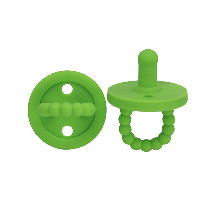 Food grade bead silicone pacifier for baby comfort, safe and tasteless to soothe baby bead silicone pacifier