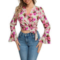 code new arrival  original women's floral cross strap tops