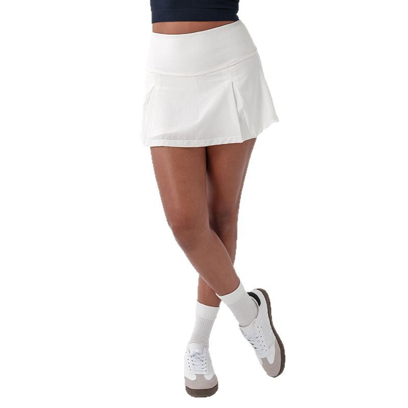 Fashion tape tight elastic yoga shorts a-line sports skirt golf skirt high waist sports skirt