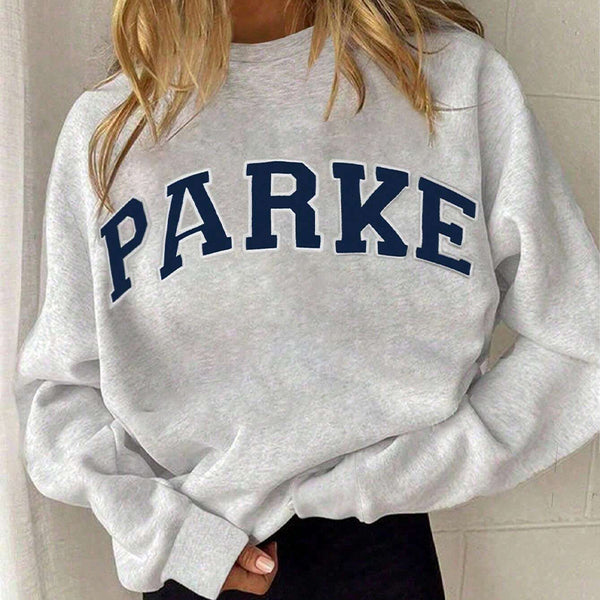 Ruimu  European and American printed sweater women's clothing 2025 autumn and winter wish  crew neck pullover long sleeve outer wear