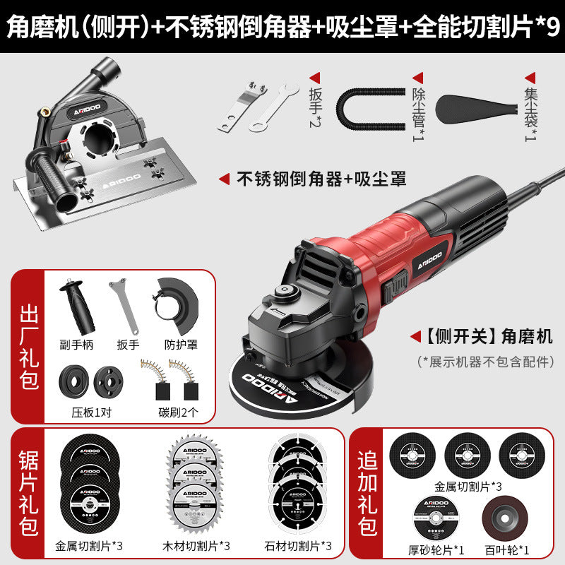 Angle grinder tile chamfering device portable 45 degree woodworking bricklayer universal cutting artifact portable chamfering device