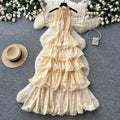 Frenchromantic style v neckhalter floral dress female summer k-stylesweet sleeveless ruffles cake skirt slimming look