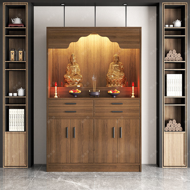 Buddhist niche offering table, shrine, altar, buddha cabinet, offering table, god of wealth, guanyin bodhisattva, buddha statue, offering table, incense table