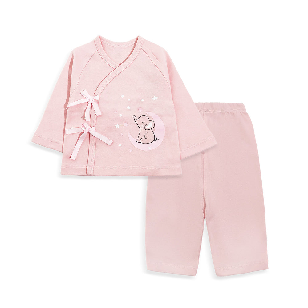 Export original single baby separatessuit diagonal pink clothes pants spring autum infant pure cotton clothes suit