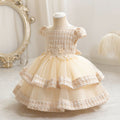 New arrivalin stockgirl satin wedding dress princess dress first birthday dress catch week evening dress baby dress