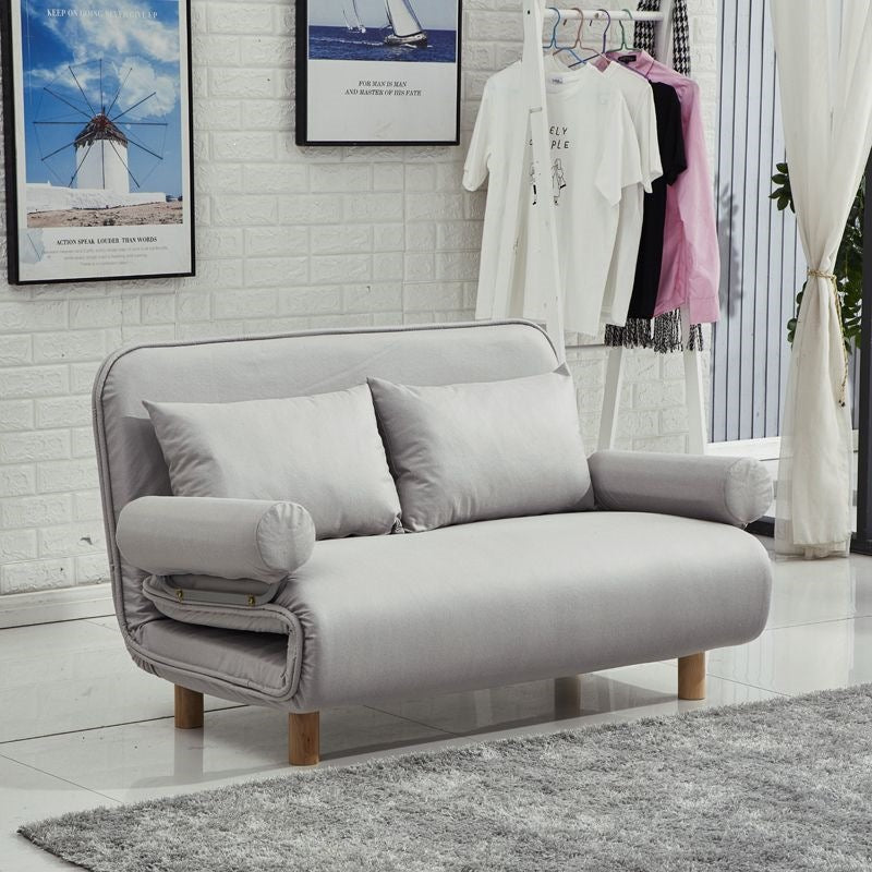 Foldable and detachable washable small apartment living room minimalist modern double/single multifunctional cat paw leather sofa bed - free shipping