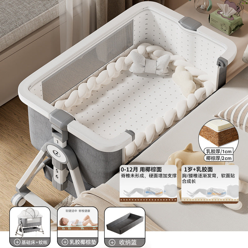 Baby crib - portable, foldable, multi-functional bassinet - newborn & toddler convertible bed