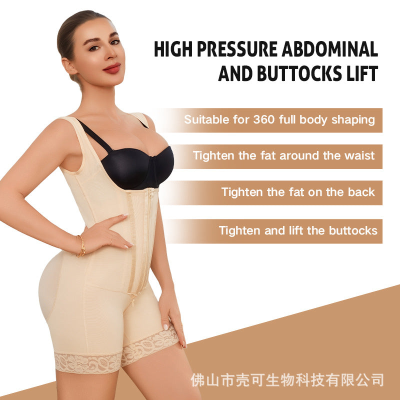 European and american style women's bodysuit shapewear - powerful tummy control, waist cincher, butt lifter, body shaping, seamless mesh corset