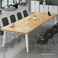 Minimalist modern conference table, long table, small meeting room training table, simple workstation, office desk and chair set