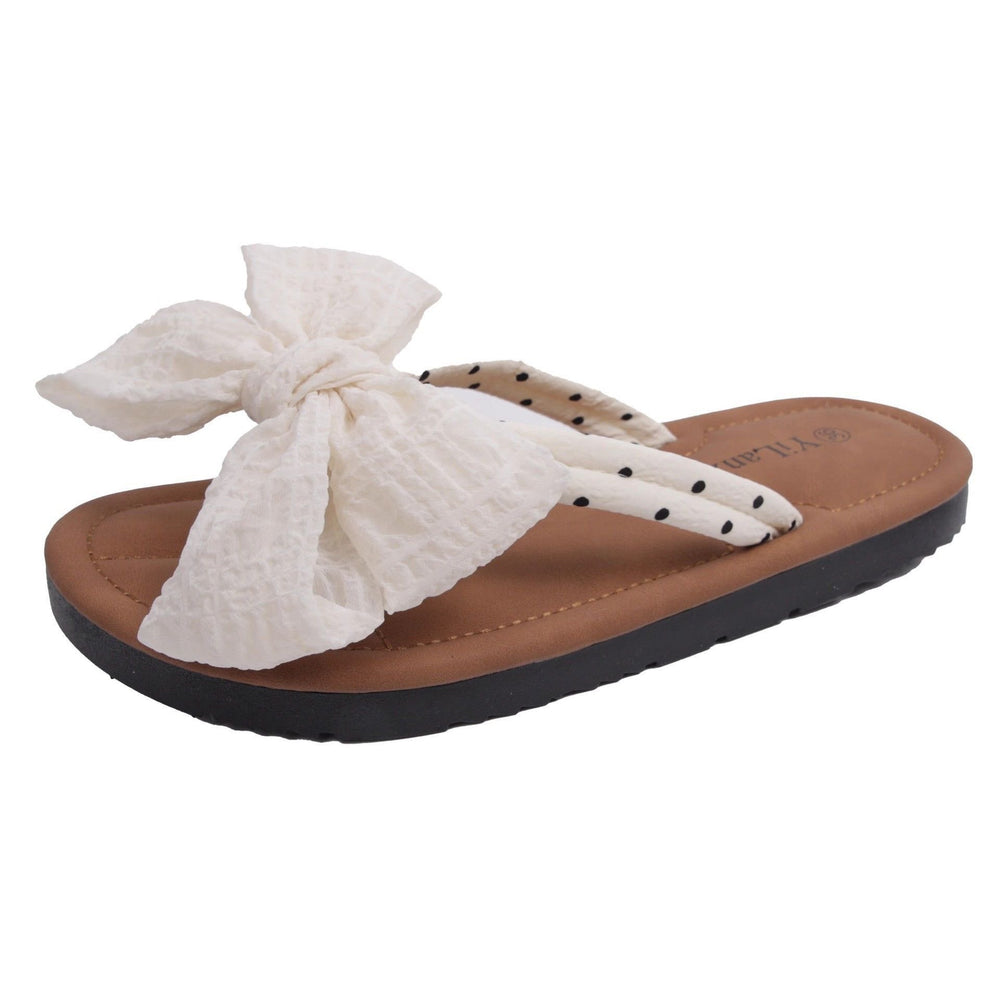 Super fairy bowsflats flip-flops for women summer outwear 2026new arrival with skirt best sellingnon-slip sandals ins