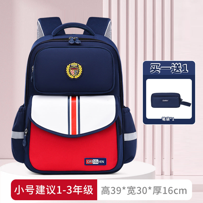 New primary school schoolbags for children in grades 3-6 to reduce the burden and wear-resistant Shaodong students  wholesale, light and cute
