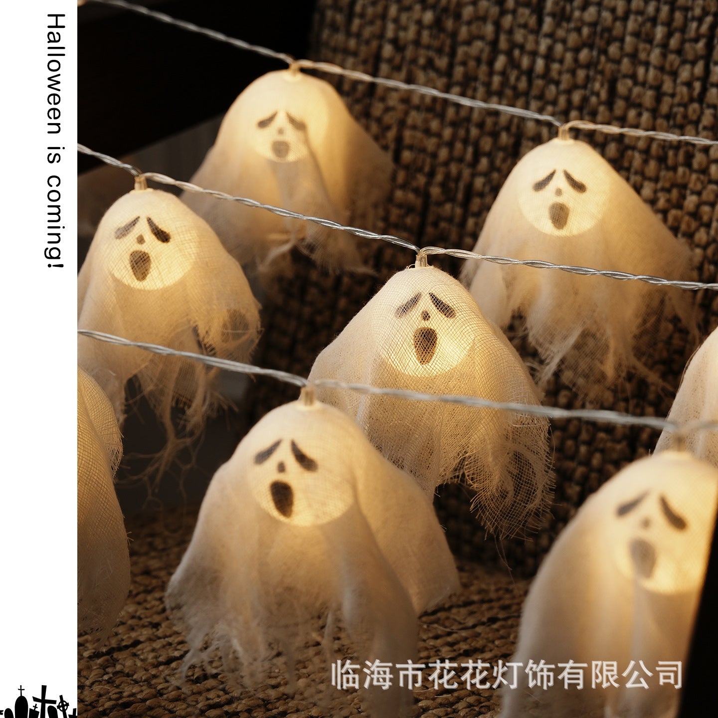 Halloween decorations pumpkin lighting holiday light string led ambient light battery box light string lantern props
