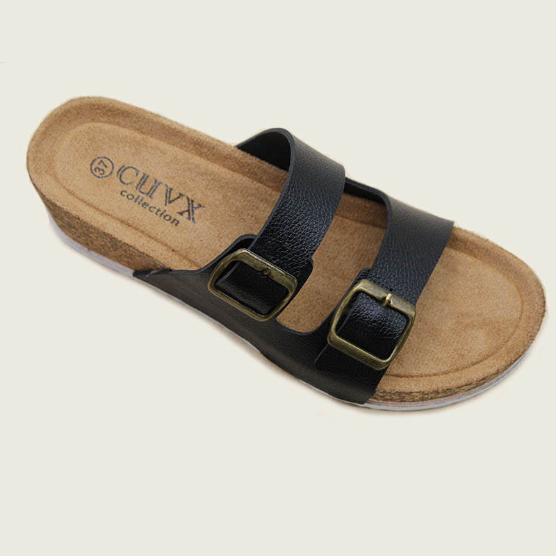 Cross-border direct sales spot women's retro soft-soled slippers summer Birkenstocks versatile thick-soled one-word cool slippers