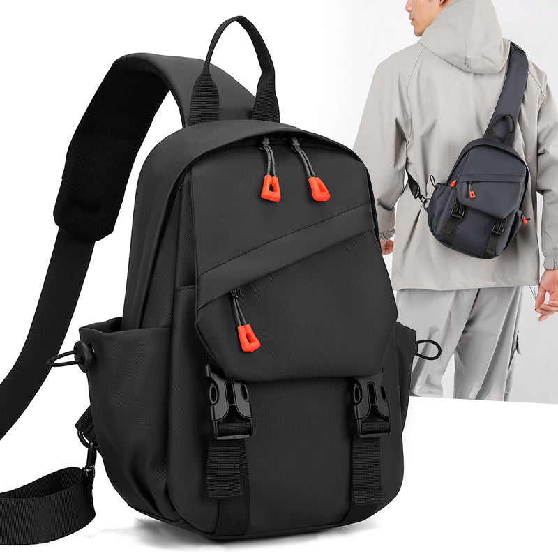 Cross-border fashion breast bag men's trend multi-functional casual shoulder bag large capacity cycling sports lightweight messenger bag