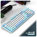 Viper k2 wired usb keyboard and mouse combo - retro punk style for women's desktop, laptop, and office use