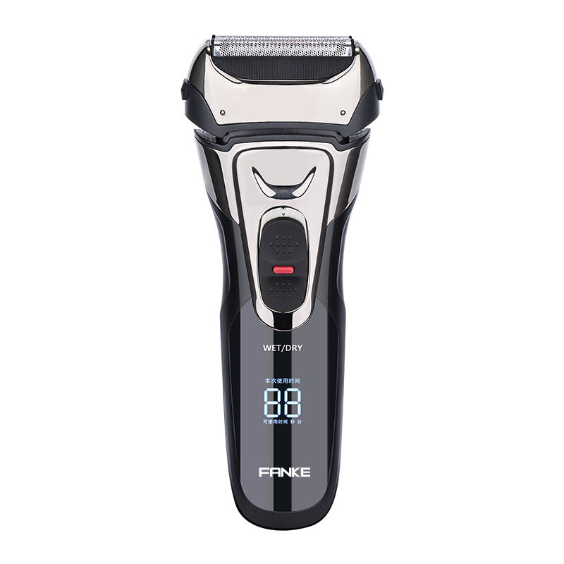 Reciprocating shaver, washable razor with floating heads, 7-day no-hassle returns, fully washable
