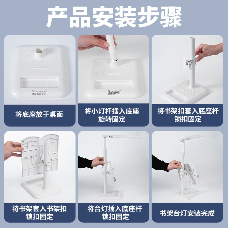 led bookshelf multifunctional desk lamp - ideal for studying, dorm room desks, homework, reading, and student charging - perfect gift!