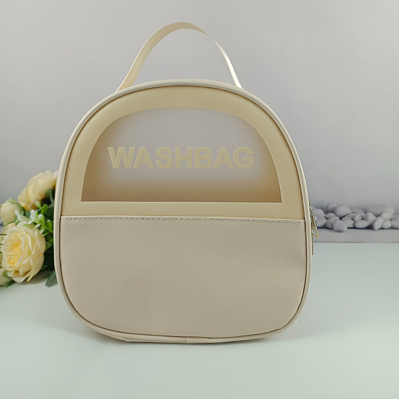 PU waterproof portable toiletries cosmetic bag ins high value large capacity portable cosmetics storage travel toiletries bag