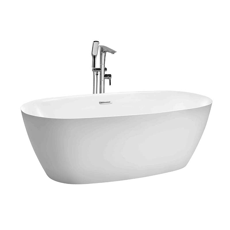 Sannora bathroom small apartment acrylic oval thin edge adult independent bathtub 1.5 meters