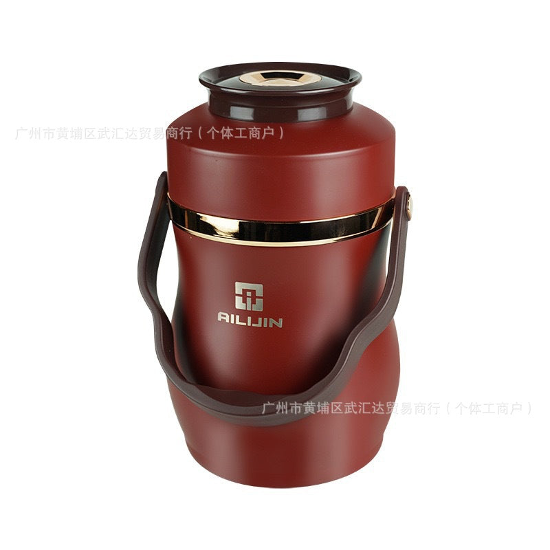 304 stainless steel breakfast cup with lid, portable lunch box for office workers, oatmeal, porridge, thermal lunch box, lunch box, pot