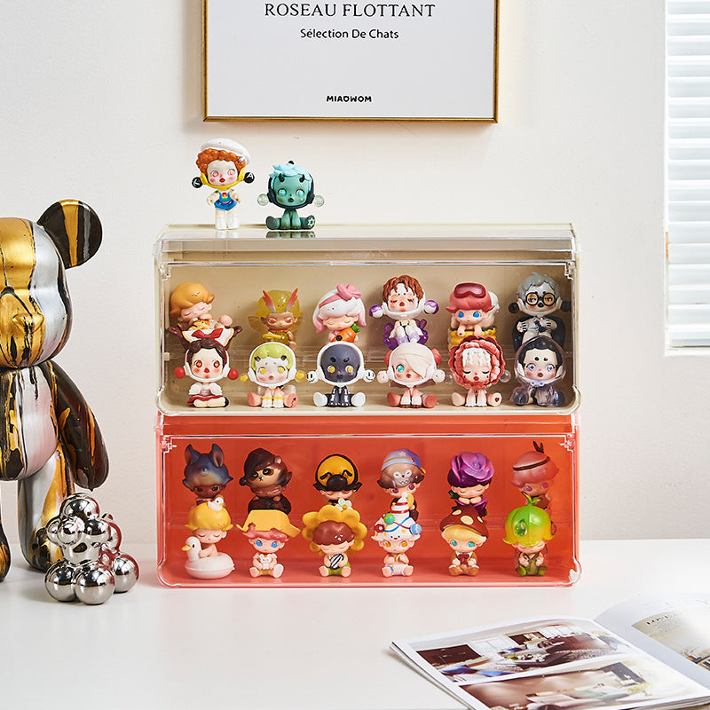 Blind Box POP MART Storage High Plastic Display Stand Figure Storage Acrylic Doll Lego Display Cabinet