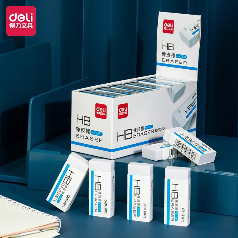 Deli 7531/7532 Eraser Children's Exam Art Painting Not easy to mark HB Resin Eraser Student Stationery