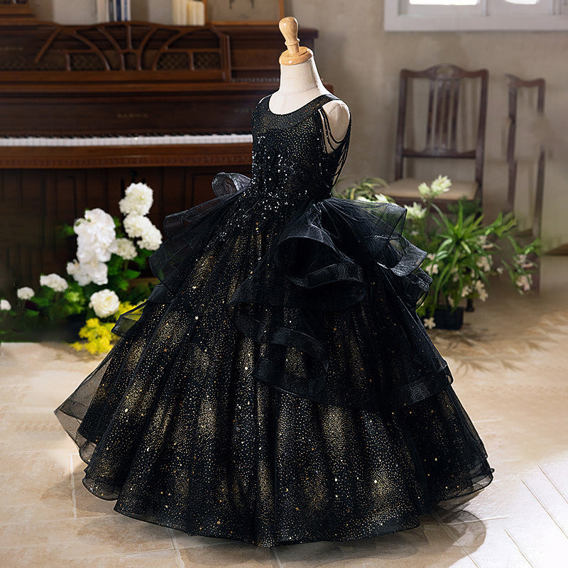 Girl dressclassysense cross-border flower girl wedding dress evening dress piano performance little girl clothes fashionable princess dress