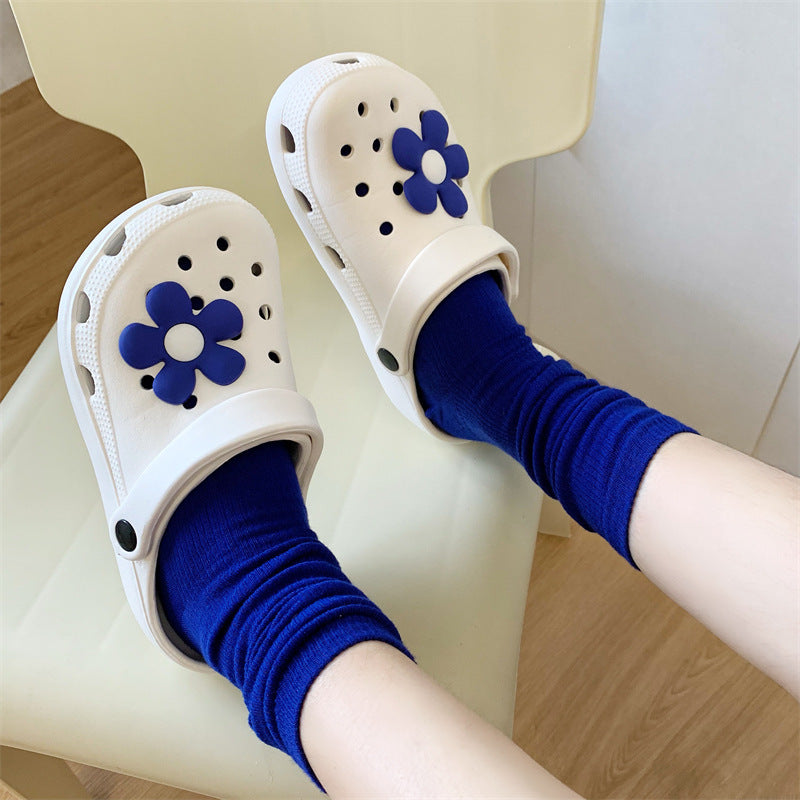 Crocs women's 2024 insoutwear super popular fashioneasiest for match student couple two-wear thick solenon-slip toe slippers