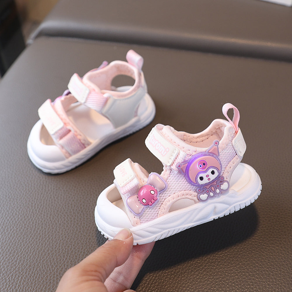 Girls' sandals: new summer collection - baby girl princess sandals, cartoon light-up soft sole first walker beach shoes, ages 1-6