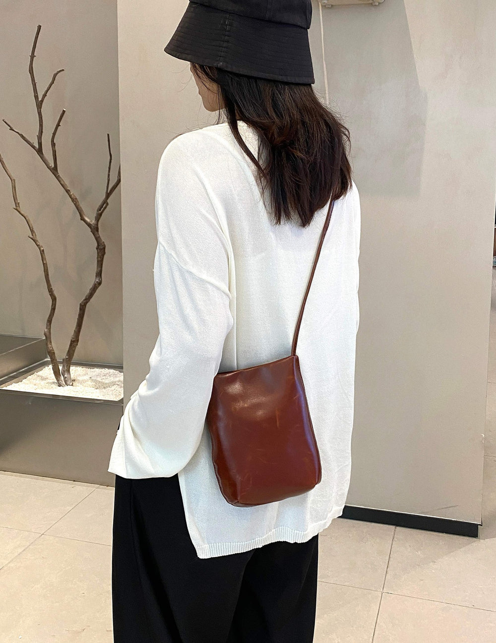Top grain leather 2025 new women's bag casual versatile genuine leather handbag vintage shoulder crossbody bag fashion phone bag