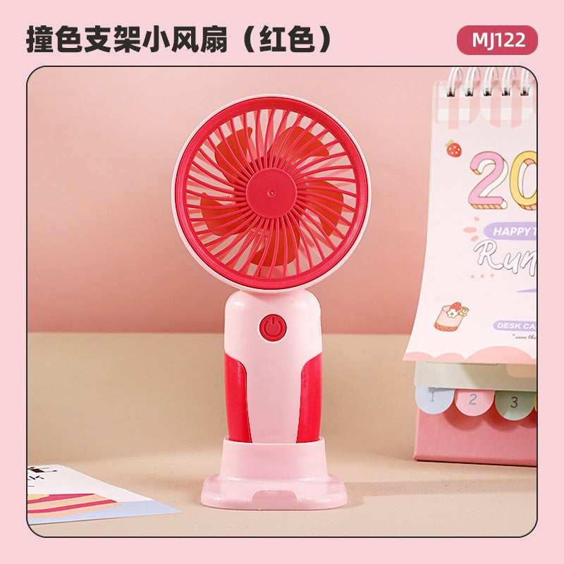 Handheld mini fan - portable, rechargeable, usb powered, silent desktop fan for office, student dorm, and travel