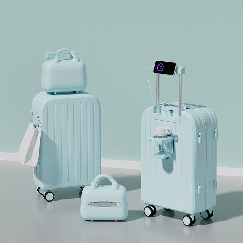 New 26-inch child and mother suitcase, men's and women's universal wheel trolley case, strong and durable password case, 20-inch suitcase