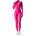 long-sleeve outdoor sports bodysuit gym outfit zipper training tight butt-lifting sports jumpsuit yoga suit