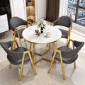 Nordic light luxury negotiation table and chair set - modern minimalist coffee shop/milk tea shop small round table for sales centers and casual reception areas