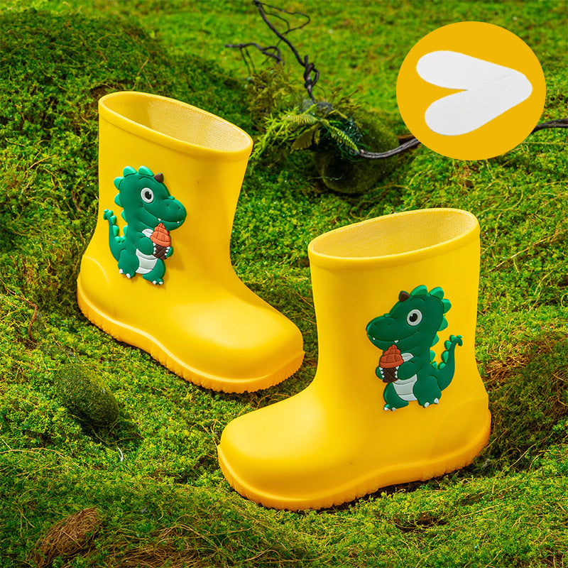 New kids' rain boots: cute cartoon designs for boys and girls - waterproof rubber boots for toddlers, preschoolers, and students