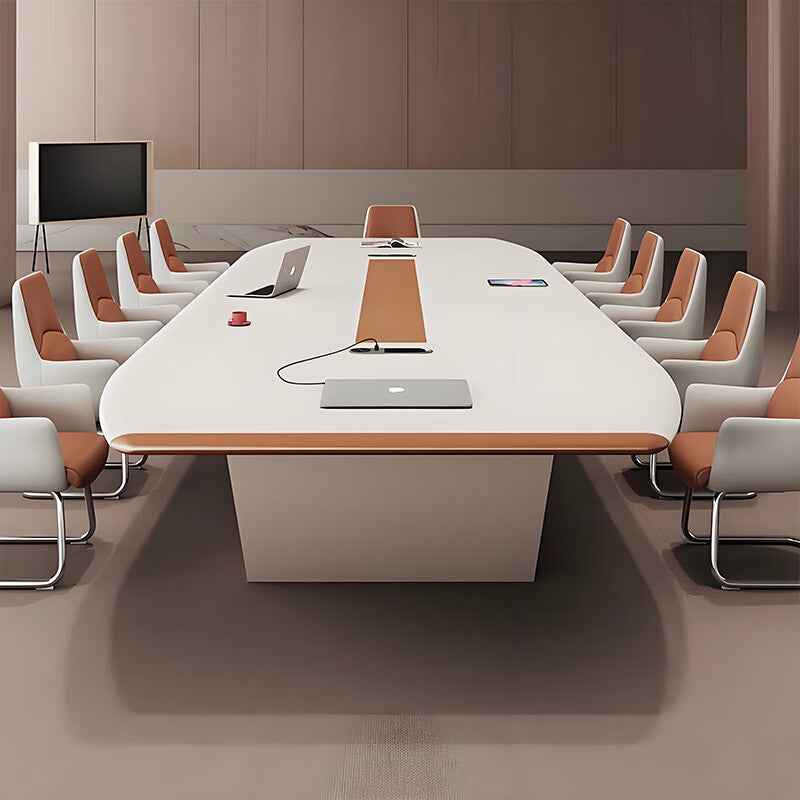 Saint li painted conference room table and chair set - light luxury reception large long table negotiation grand conference table