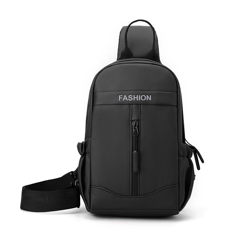 Foreign trade new men's breast bag fashionable and simple commuting shoulder bag portable sports cycling versatile messenger bag