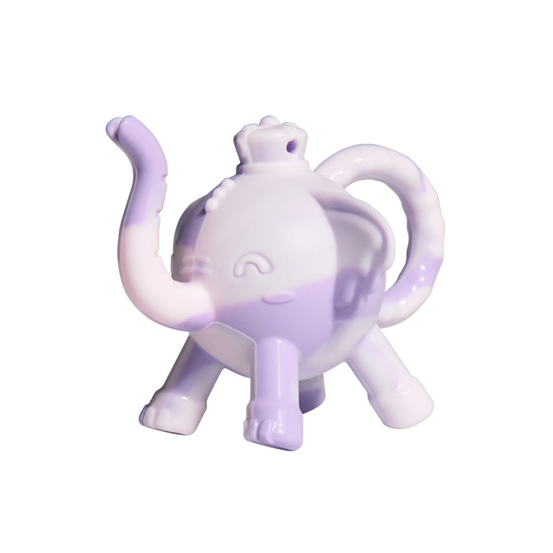Factory new baby bell silicone toothpaste bag elephant food grade silicone toy baby teething toy