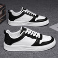 Men's winter breathable leather white sneakers - trendy, versatile, athletic & casual low-top skate shoes for men