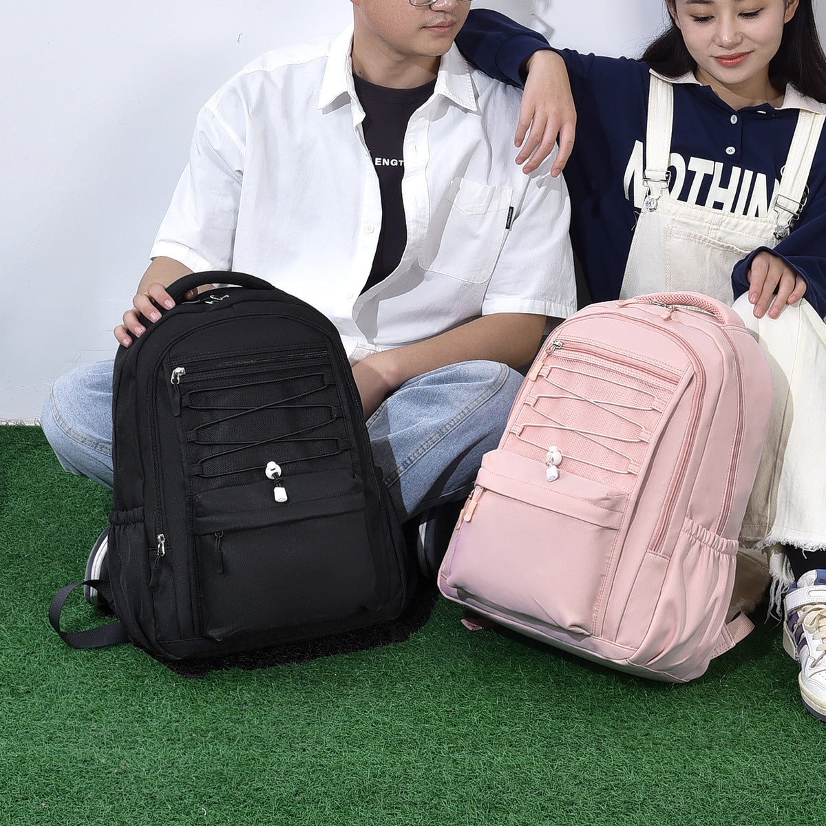 New large-capacity new simple and trendy men's and women's backpacks, college students' schoolbags, casual and versatile backpacks