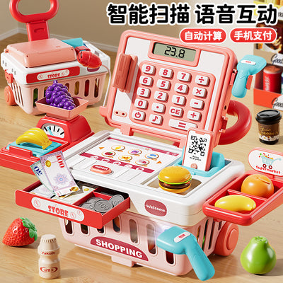Kids' supermarket cash register toy - educational simulation checkout counter for boys and girls - pretend play birthday gift for toddlers
